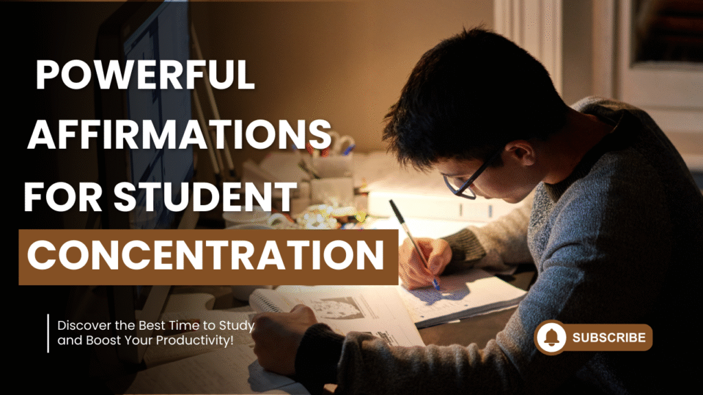 Enhancing Focus: Daily Affirmations for student Concentration